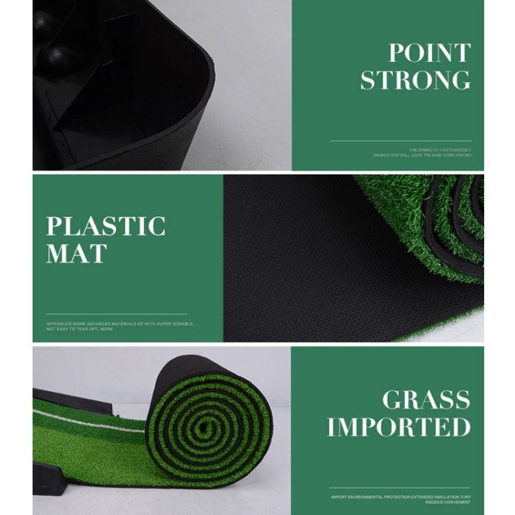 Golf putting mat trainer with spiral turf insert and dark anti-slip base section