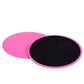 1 Pair 17.8cm Fitness Exercise Core Training Abdominal Workout Gliding Discs Sliding Disc, Round Shape, Triangle Shape