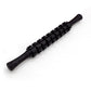 Black segmented roller massage stick with black padded end grips