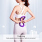 Purple massage yoga stretching ring with raised massage points for assisted stretching