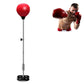 Adult Suction Cup Version Height Adjustable Vertical PU Leather Vent Ball Boxing Speed Ball Family Fitness Equipment without Gloves, without Gloves Black Red, without Gloves Red