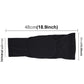 Black long knee brace sleeve with padded honeycomb panel and elastic fit