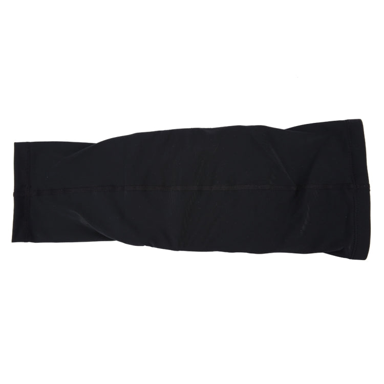 Black knee support sleeve with padded center panel for protection