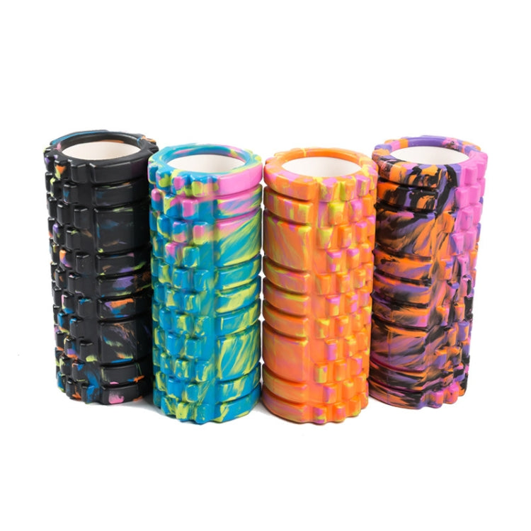 Multi-color high-density foam rollers with dimpled pattern, four stacked together