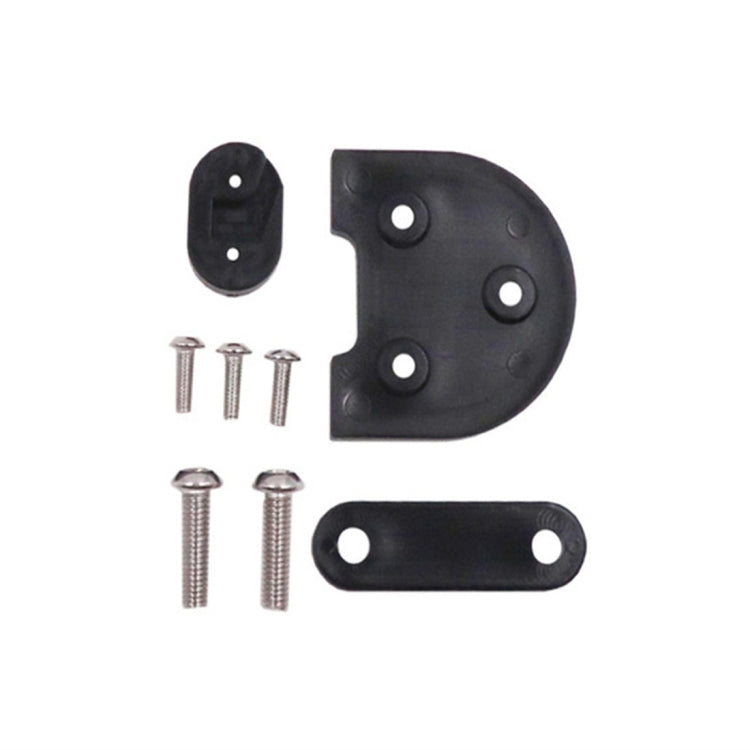 Black scooter rear light heightening pad kit with screws and mounting parts