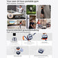 Portable home gym pump resistance cable kit with multi-color accessory pieces