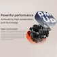 Blue portable home gym pump device with PM UP logo