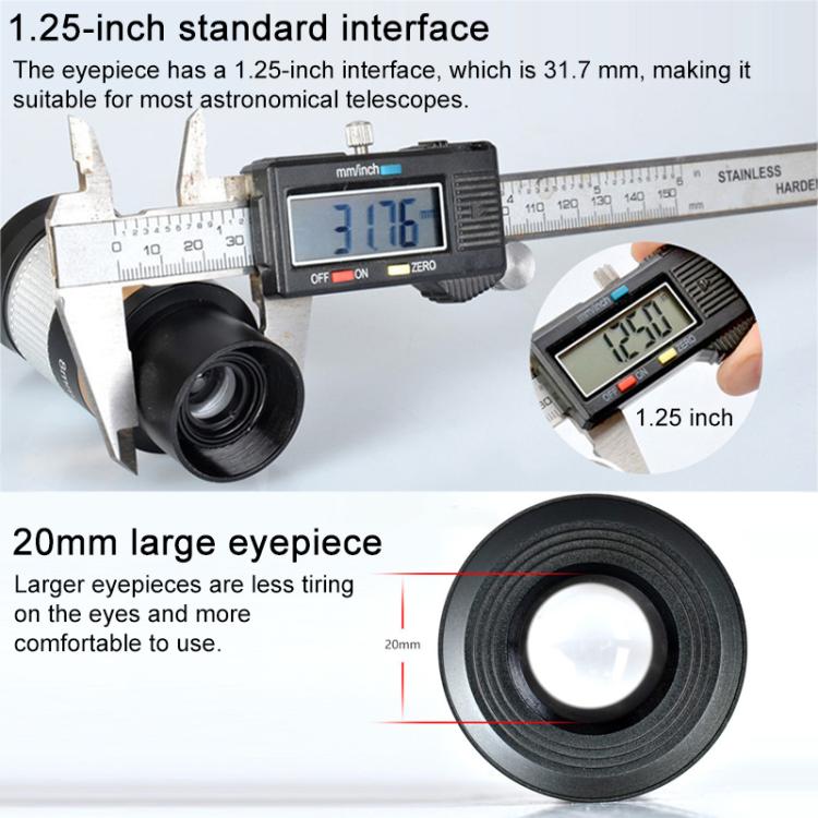 Astronomical Telescope 8-24mm All-metal Continuous Zoom Eyepiece, 8-24mm