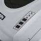 Thermal barcode printer control buttons and display panel on top