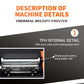 Thermal receipt printer internal detail showing auto-cutter mechanism and paper loading area.
