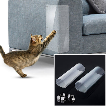 2pcs/pack Cat Scratch Protection PVC Sofa Anti-scratch Stickers , Size: 15x47cm, Size: 15x47cm