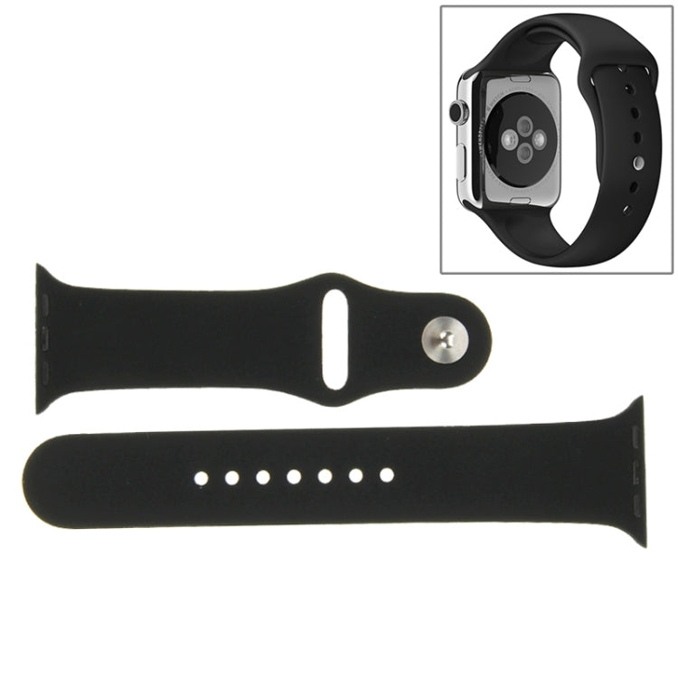High-performance rubber Apple Watch Sport band (black) with pin-and-tuck closure