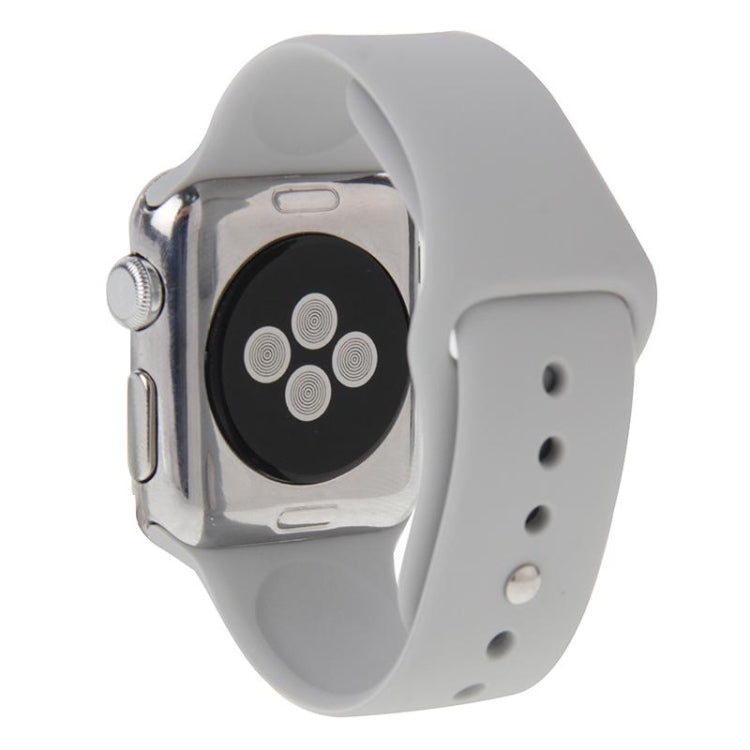High-performance rubber Apple Watch Sport band (light gray) with pin-and-tuck closure