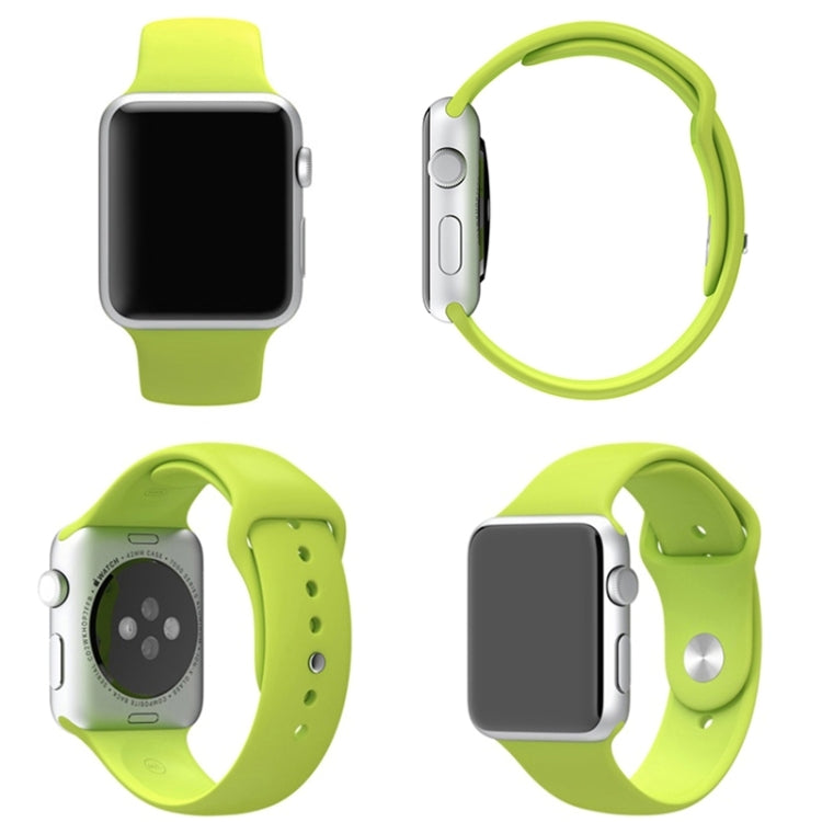 Set of green Apple Watch bands with pin-and-tuck closure, 42mm band with smartwatch mounts