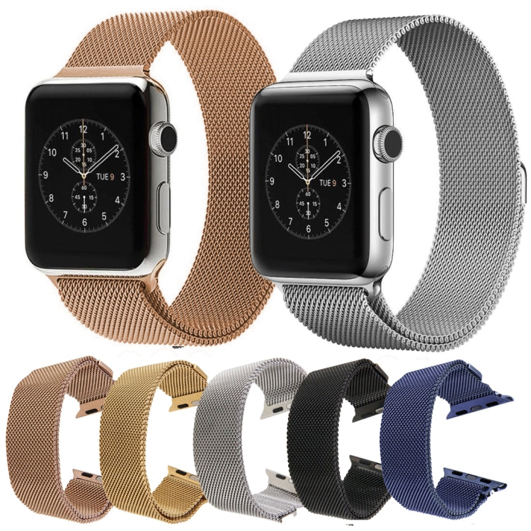 Magnetic Milanese loop stainless steel watch band set, multiple metal and blue colors