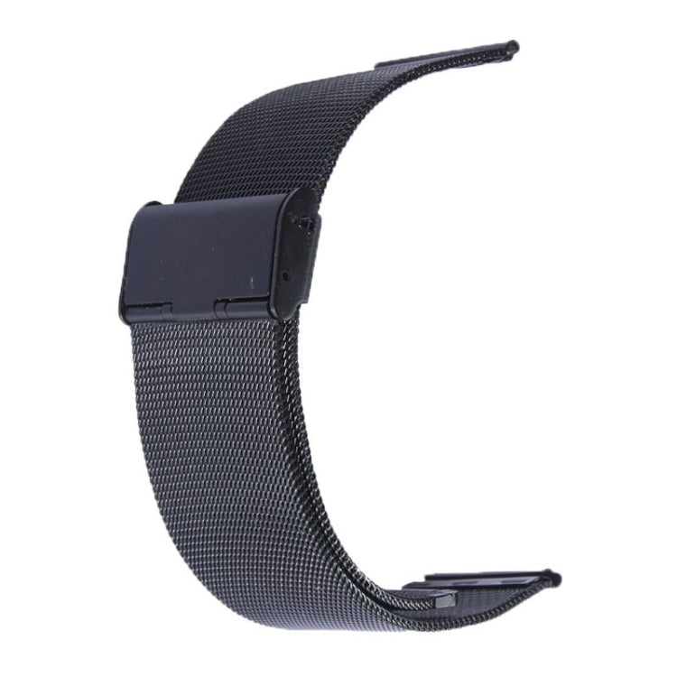 Black Milanese stainless steel watch band with fold-over clasp for 42mm Apple Watch