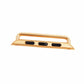 Gold metal watch connector buckle with three black slot openings