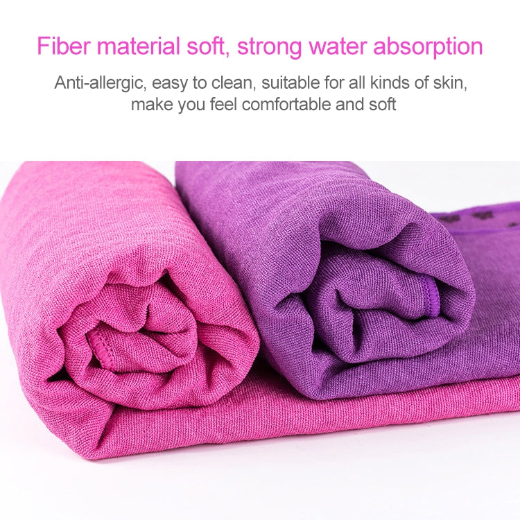 Microfiber yoga blanket fabric close-up with pink and purple rolls