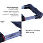 Wrist strength exerciser with black foam handle grips, reinforced chrome springs, black end caps