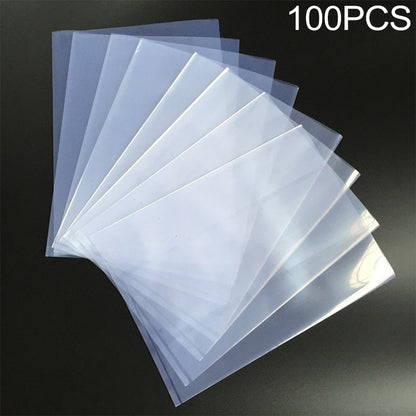 Transparent plastic food sealing bags, stacked set of 100 pieces