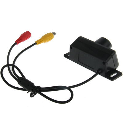 Wired backup camera cable set with yellow and red RCA plugs and black power lead