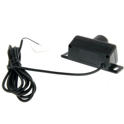 Black rear-view IR camera with mounting plate and cable harness
