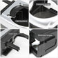 Car outlet drink holder with spring mechanism, cushioning sponge, and vent clamp details