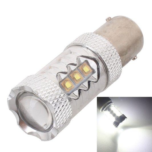1156 LED car backup bulb with metal base and four yellow LED chips