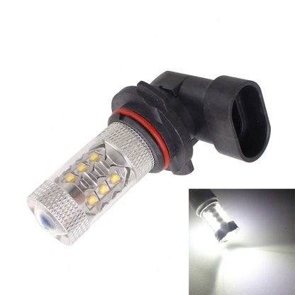 9005 LED fog light bulb with black housing and 16 yellow 3535 LED chips