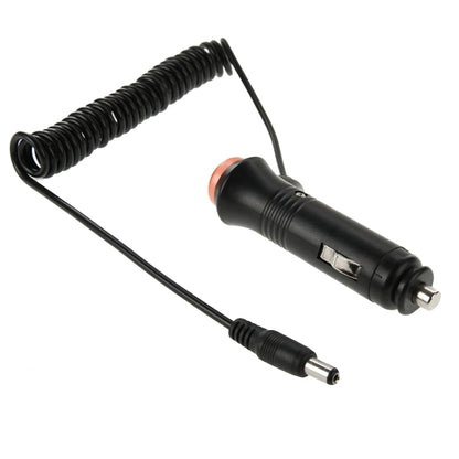 Car power adapter cable with 5.5x2.1mm barrel plug and inline switch, black