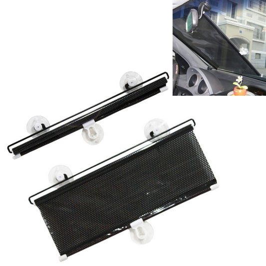 Retractable Car Window Sun Shade for Automobile Front and Back Windshield, Size: 125cm x 50cm, Random Color Delivery, 125cm x 50cm
