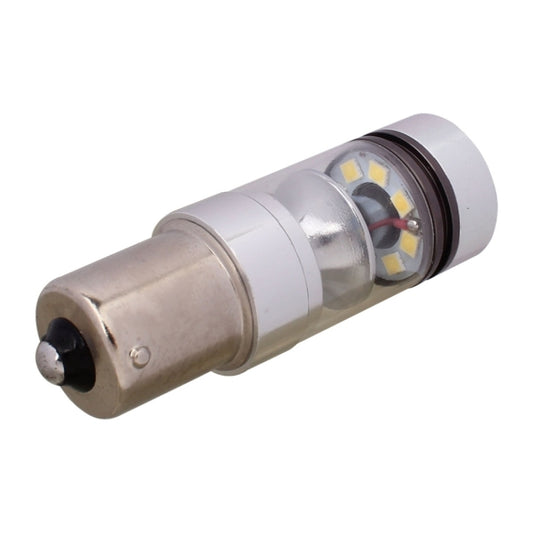 LED bulb with metallic base and clear lens containing four yellow LED chips