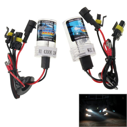 H1 HID xenon headlamp conversion kit, dual beam bulbs with black wiring harness, pack of 2