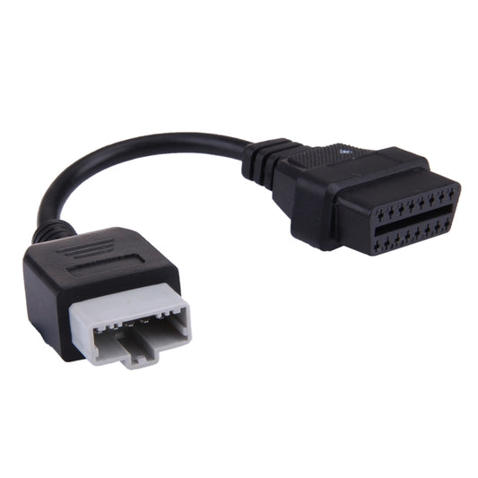 OBDII diagnostic cable, 5-pin to 16-pin connectors, black cord with molded plugs