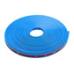 Blue flexible wheel rim trim strip roll with adhesive backing