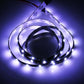 Flexible LED car strip lights with cool white glow, coiled 120cm strip with wiring