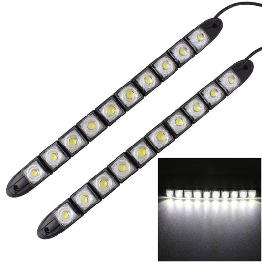 Flexible black LED snake light bars with square SMD modules, 2-piece set