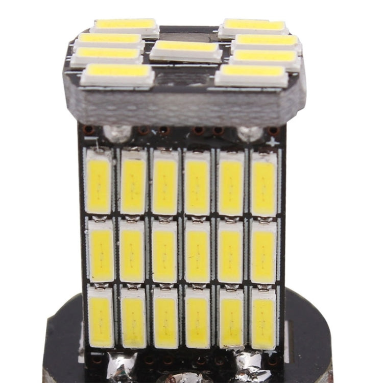 Close-up SMD LED light board for 1156 bulb with multiple yellow chip emitters.