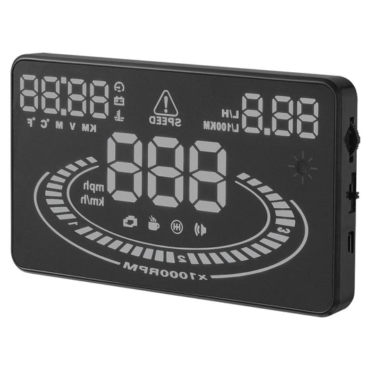 E300 5.5 inch Car OBDII / EUOBD HUD Vehicle-mounted Head Up Display Security System, Support Speed & Fuel Consumption, Overspeed Alarm,  Fuel Consumption, Water Temperature, etc., E300