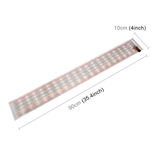 Music active EL car equalizer sticker strip, multicolor bar design on white backing