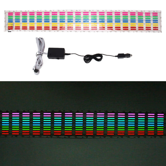 Music active EL car equalizer sticker strip with controller box and wiring set