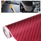 Red carbon fiber style PVC sticker roll with 3D woven pattern
