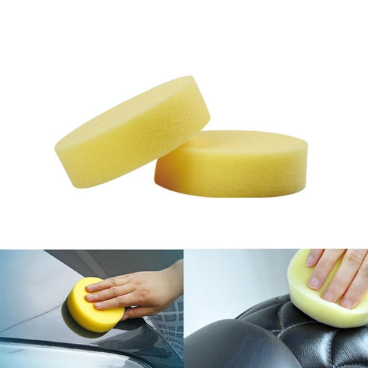 Yellow foam car wash sponge balls and rectangular sponge pads, set of 12