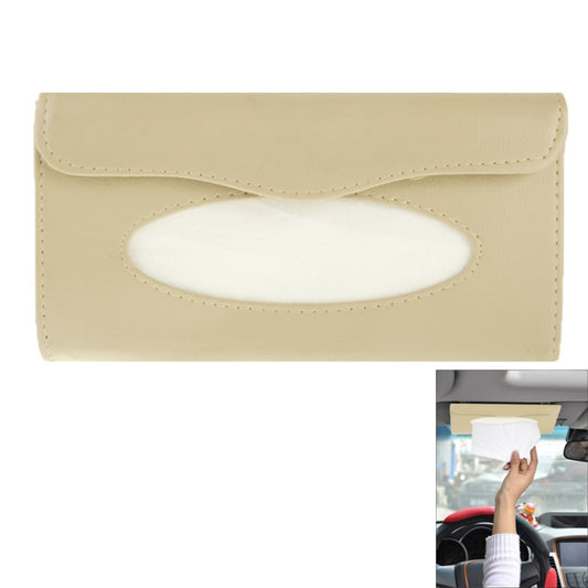 Elegant PU Leather Car Sun Visor Tissue Paper Holder Dispenser Box, Car Sun Visor Tissue Box, Black, Grey