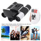 Binocular digital telescope with hinged LCD screen and rubber grip eyecups