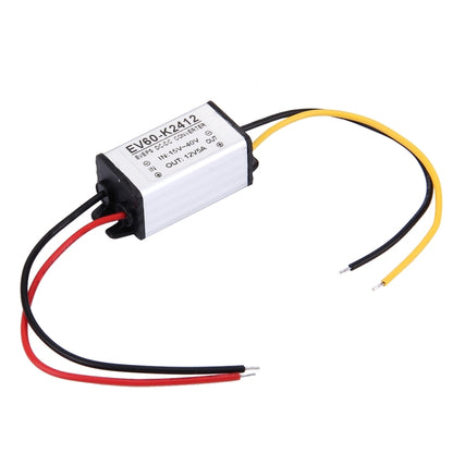Car DC-DC step-down converter module with black, red, and yellow wires