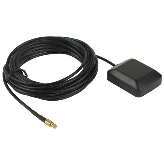 Active GPS antenna with black 3m cable, small rectangular puck, MCX connector