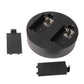 Kinetic orbital desk toy base with battery compartment and mounting clips