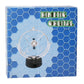 Kinetic orbital desk toy retail box with blue hexagon design and product image