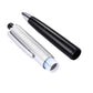 Two-tone prank pen toy shown with silver end cap and black body.